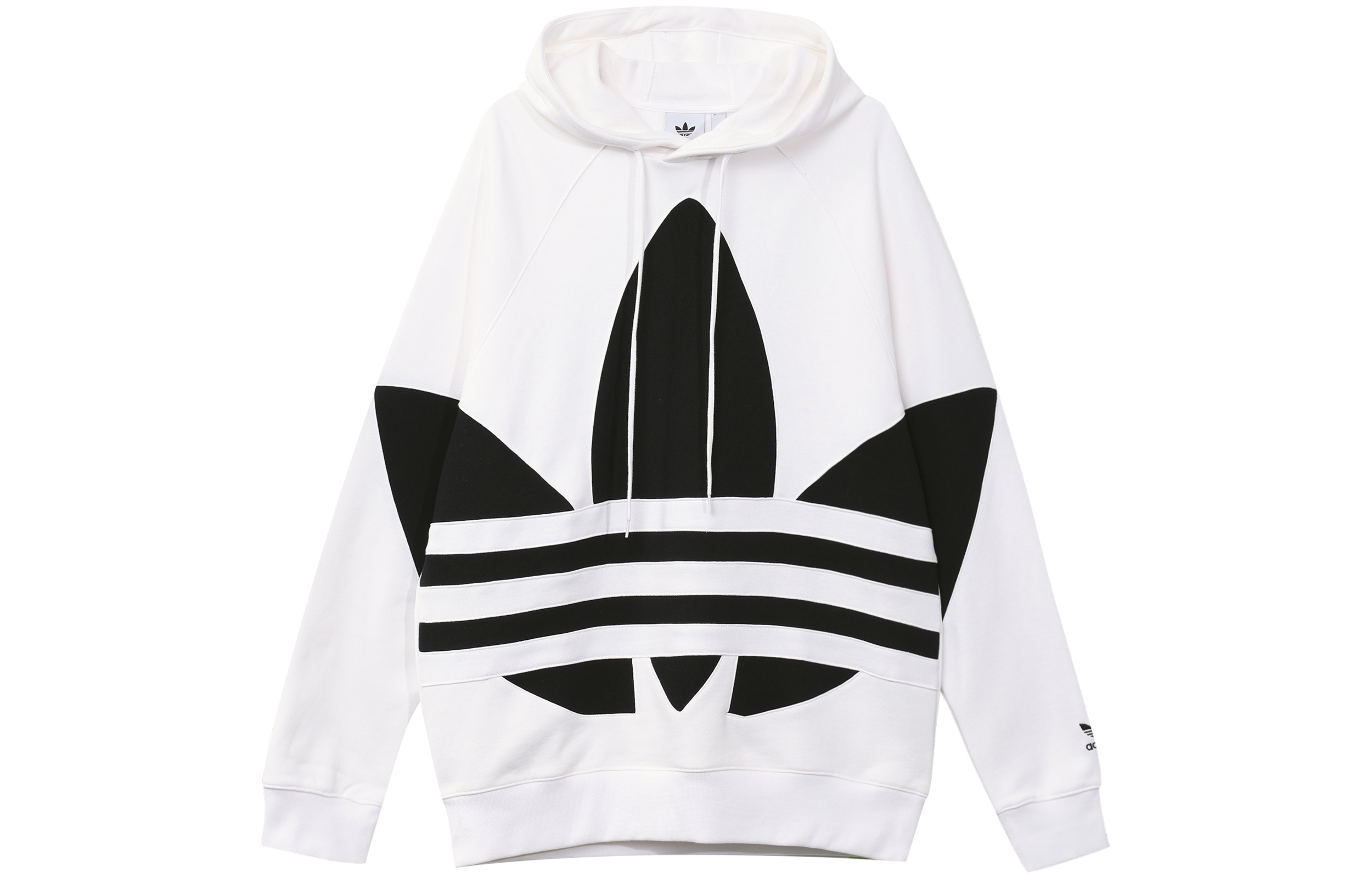 adidas Originals White Big Trefoil Logo Pullover Hoodie FM9909