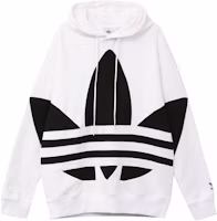 adidas Originals White Big Trefoil Logo Pullover Hoodie FM9909 adidas Originals White Big Trefoil Logo Pullover Hoodie FM9909