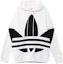 Order adidas Originals Hoodie Putih Logo Trefoil Besar Pullover FM9909