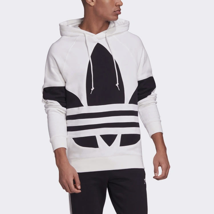 Shop adidas Originals Hoodie Putih Logo Trefoil Besar Pullover FM9909