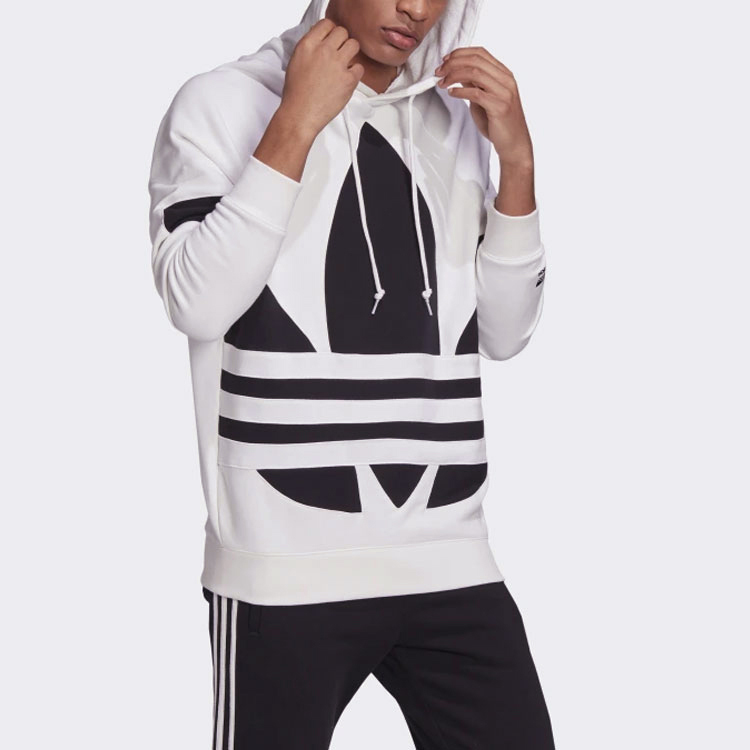 Purchase adidas Originals Hoodie Putih Logo Trefoil Besar Pullover FM9909