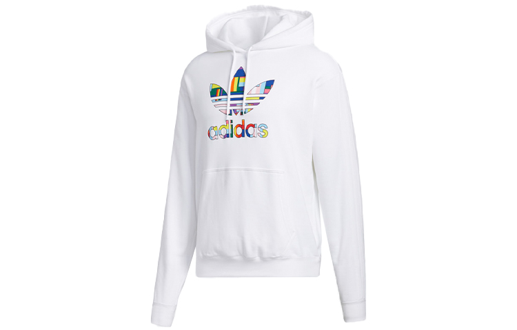 adidas Originals White Hoodie Pullover Casual Sweatshirt GD0956