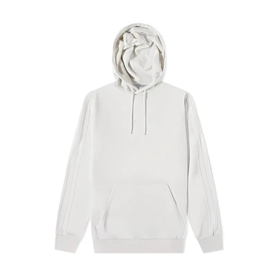 adidas Originals White Hoodie with Solid Color and Embroidered Logo HK2725