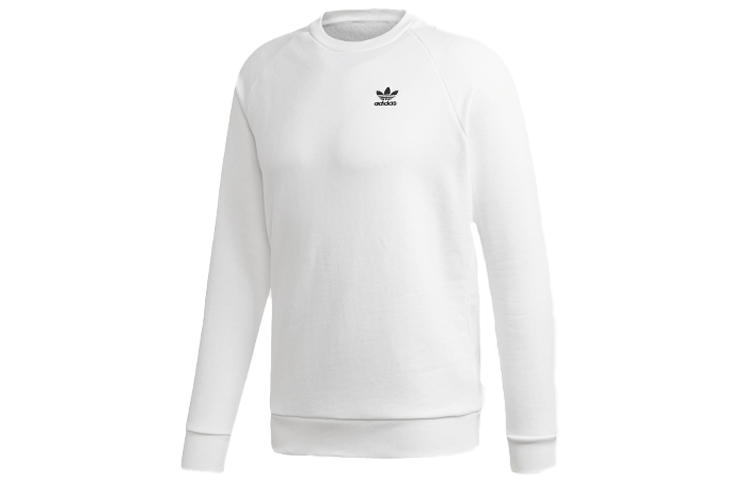 adidas Originals White Pullover Crewneck Sweatshirt Casual Sportswear ED6208