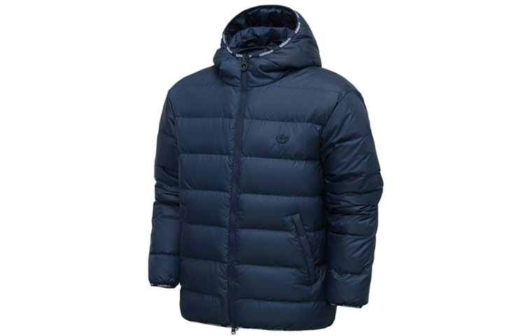 adidas Originals Windproof Quilted Down Jacket Navy Blue for Men GE1299