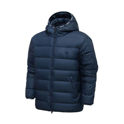 adidas Originals Windproof Quilted Down Jacket Navy Blue for Men GE1299