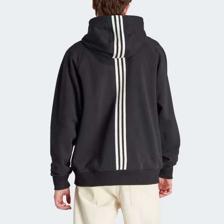 Shop 아디다스 오리지널 윈터 핵드 후디 블랙 트라이컬러 맨투맨 IP9485