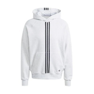 adidas Originals Winter Hacked Hoodie Light Grey 3-Stripe Colorblock Design IP9484