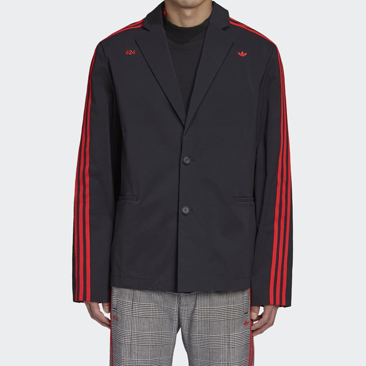 Adidas Originals 424 Blazer Black Three-Stripe Jacket FS6239 圖 4