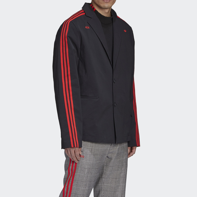 Adidas Originals 424 Blazer Black Three-Stripe Jacket FS6239 圖 6