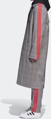 adidas Originals x 424 Grey Checkered Trench Coat Collaboration FS6235 Sizing adidas Originals x 424 Grey Checkered Trench Coat Collaboration FS6235