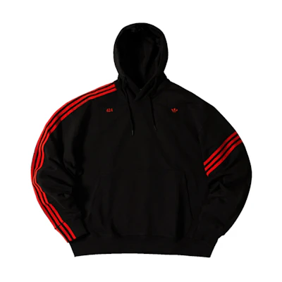 adidas Originals 424 R.Y.V. Asymmetric Stripe Black Hoodie for Men FS6237