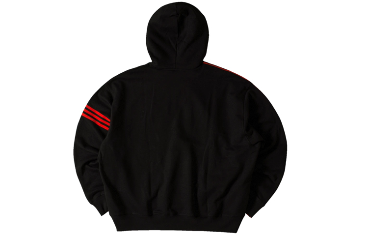 adidas Originals 424 R.Y.V. Asymmetric Stripe Black Hoodie for Men FS6237 圖 3