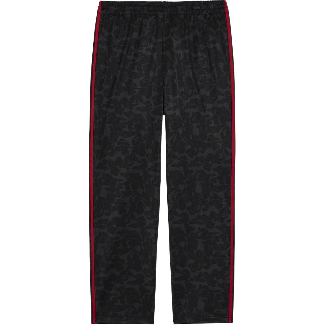 adidas Originals A BATHING APE Collaboration SS25 Red Black Striped Pants Unisex. JN7125 圖 3