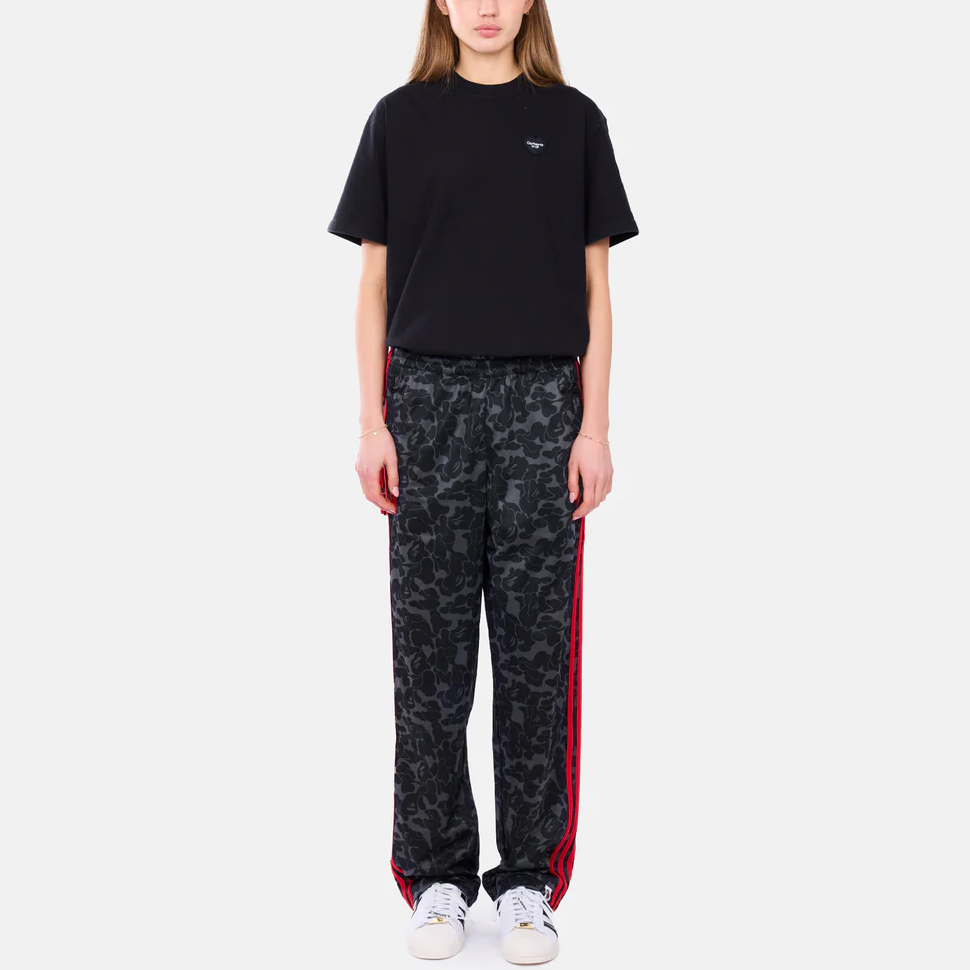 adidas Originals A BATHING APE Collaboration SS25 Red Black Striped Pants Unisex. JN7125 圖 4