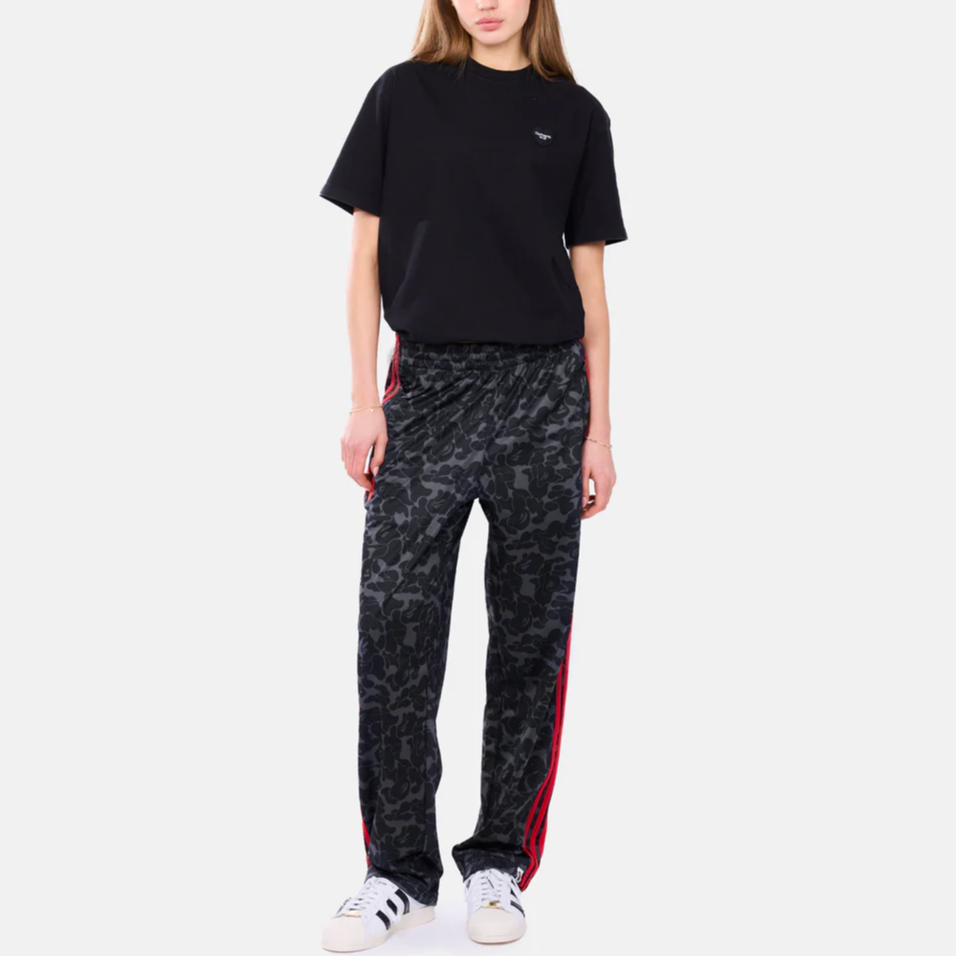 adidas Originals A BATHING APE Collaboration SS25 Red Black Striped Pants Unisex. JN7125 圖 5