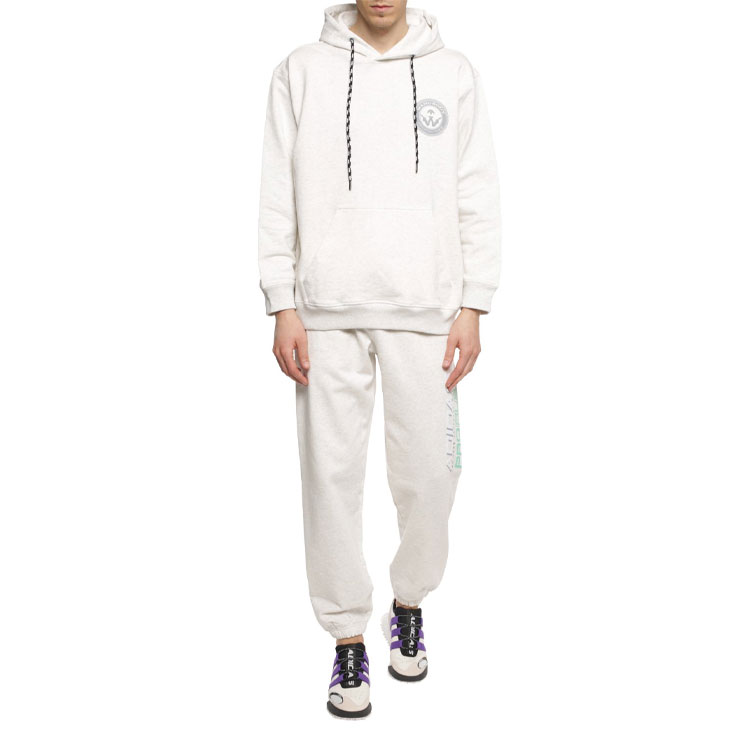 Shop アディダス オリジナルス x アレキサンダー ワン ロゴ ジョガーパンツ ホワイト ユニセックス ED1221