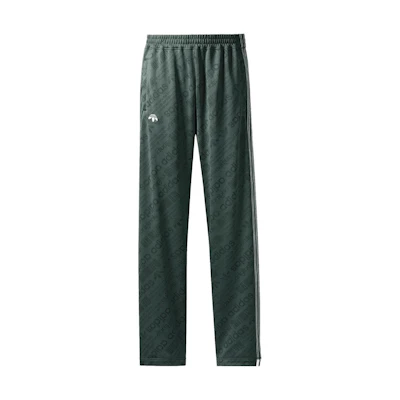 adidas Originals Alexander Wang Logo Print Green Knit Track Pants Unisex Retro Style CG1994