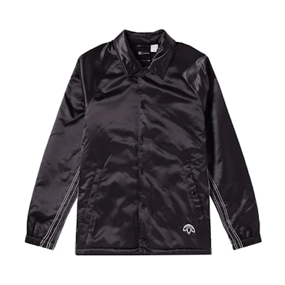 adidas Originals Alexander Wang Logo Print Long Sleeve Shirt Jacket Black Men CV5254