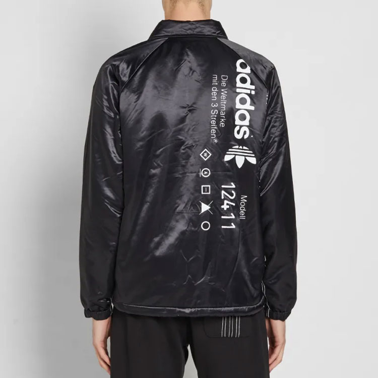 Shop adidas Originals x Alexander Wang 黑色長袖襯衫外套 男款 CV5254