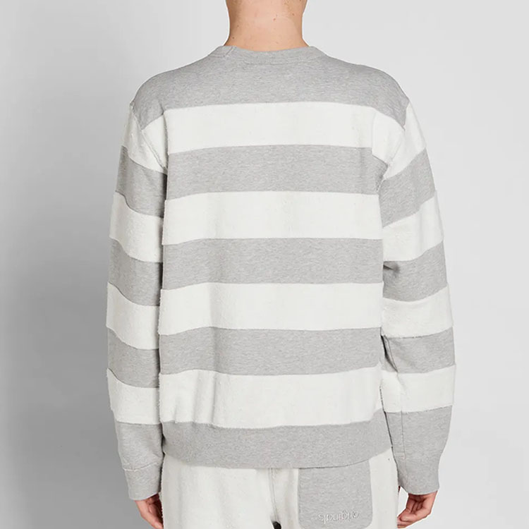 adidas Originals Alexander Wang Striped Colorblock Sweatshirt Grey Mens BS3018 圖 4