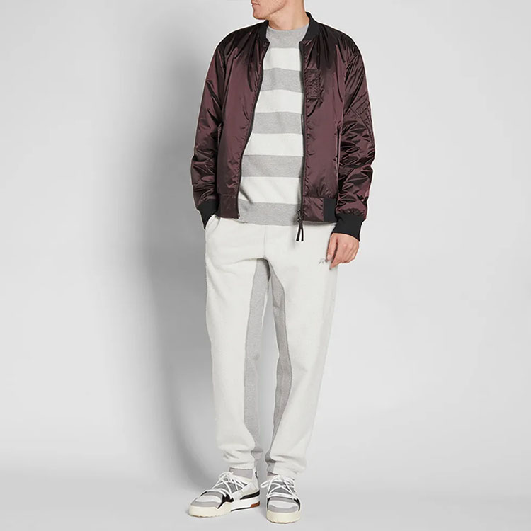 adidas Originals Alexander Wang Striped Colorblock Sweatshirt Grey Mens BS3018 圖 5