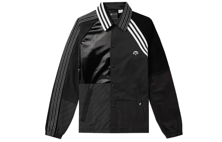 adidas Originals Alexander Wang Striped Logo Track Jacket Black Unisex BP6689 圖 2