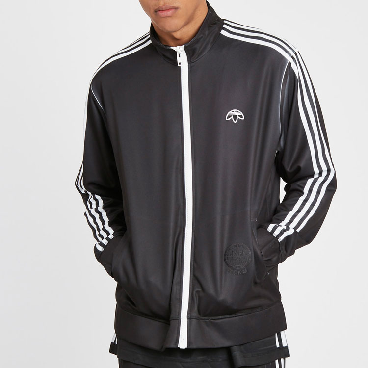 Shop 阿迪达斯Originals x Alexander Wang 条纹标志运动夹克 黑色 DM9863