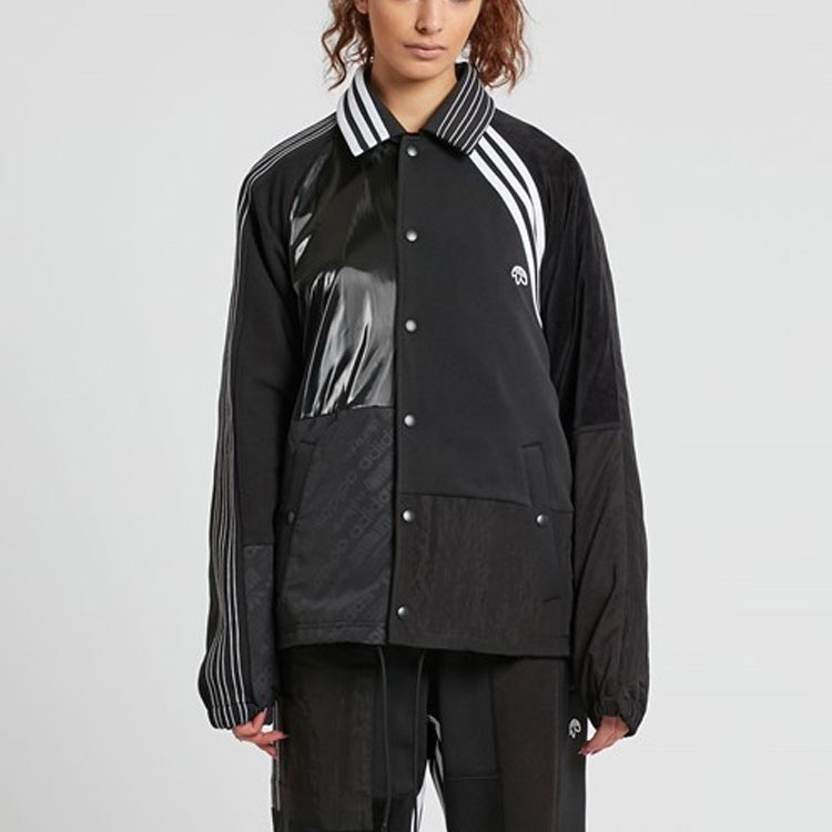 adidas Originals Alexander Wang Striped Logo Track Jacket Black Unisex BP6689 圖 7