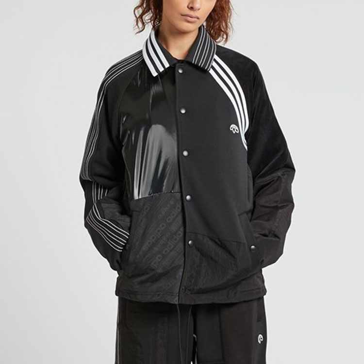 adidas Originals Alexander Wang Striped Logo Track Jacket Black Unisex BP6689 圖 8