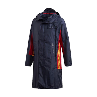 adidas Originals BED J.W. FORD Blue Hooded Long Sports Jacket FI8835