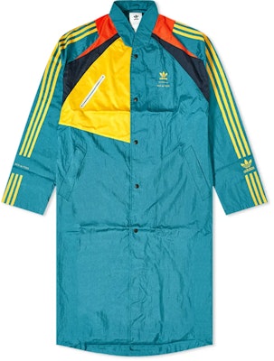 adidas Originals x BED J.W. FORD Green Colorblock Long Casual Coat FS3758 Buy adidas Originals x BED J.W. FORD Green Colorblock Long Casual Coat FS3758