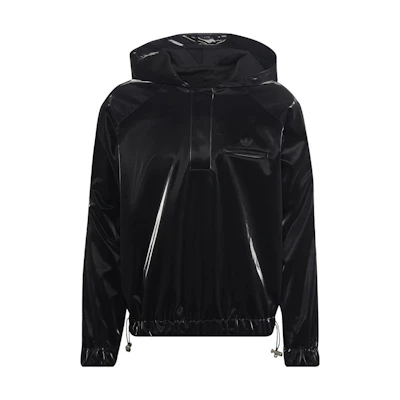 adidas Originals Blue Version Half-Zip Hoodie Black Unisex Pullover HN0999