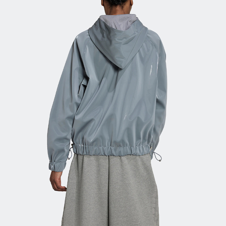 adidas Originals Blue Version Half-Zip Hoodie Unisex Grey Pullover Sweater HM9220 圖 6