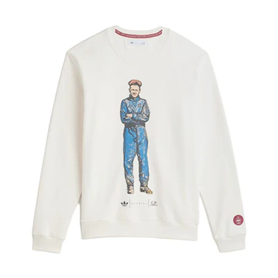adidas Originals C.P. Company FW24 White Printed Long Sleeve Sweatshirt Unisex JH1463