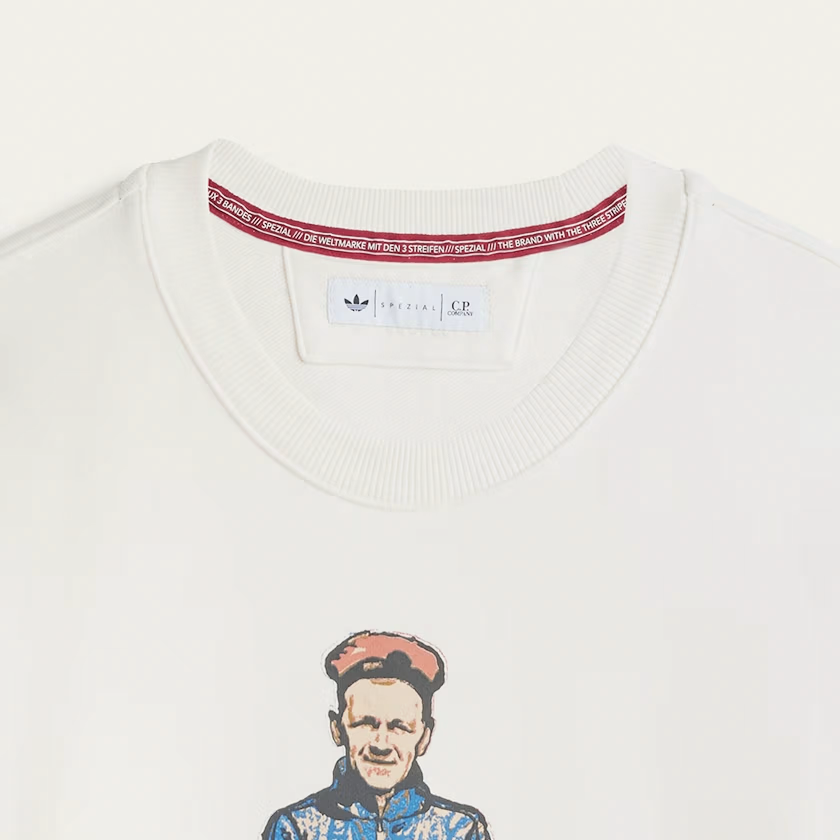 Details for adidas Originals x C.P. Company FW24 白色印花長袖上衣 男女款 JH1463
