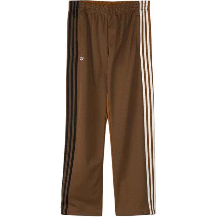 adidas Originals x CLOT ADIBREAK FW24 Brown Striped Loose Fit Track Pants Men. IY6525