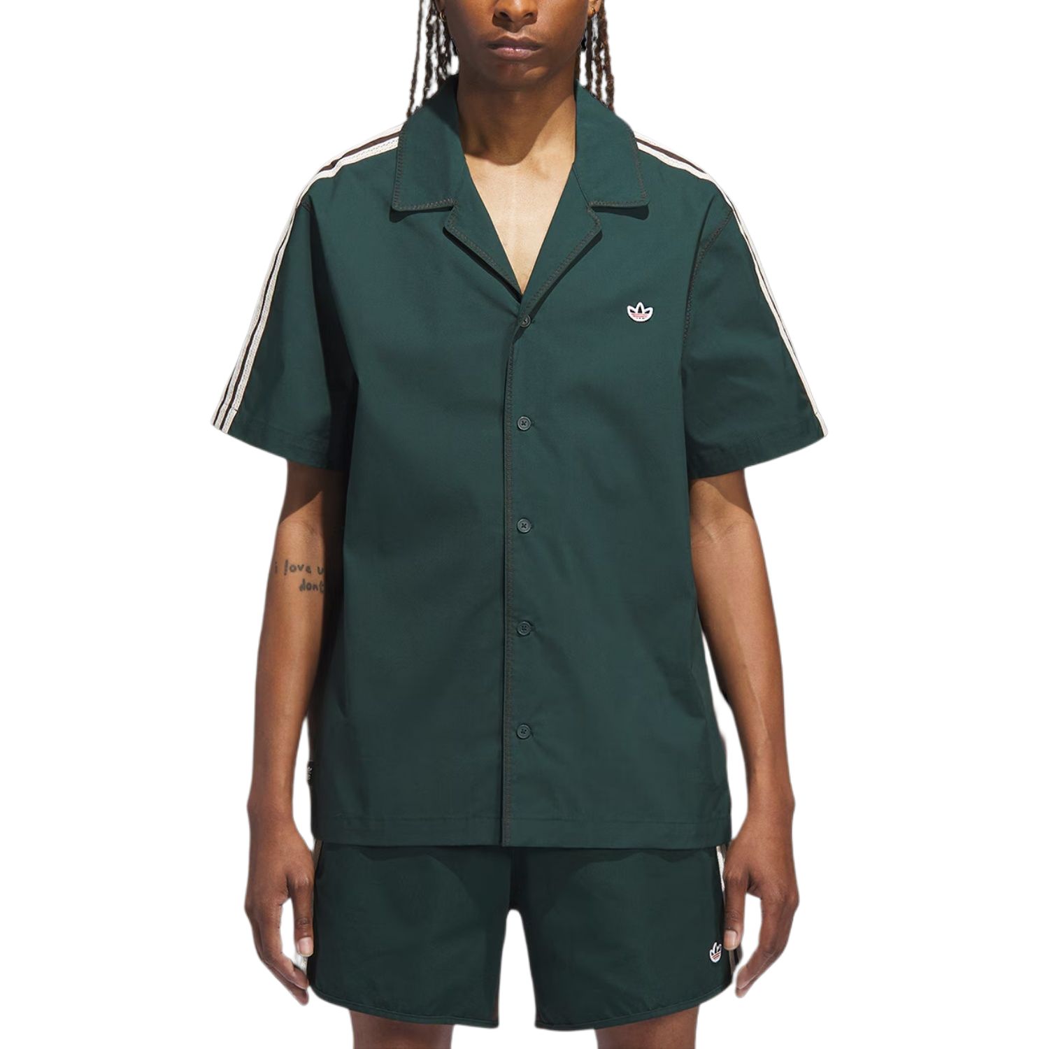 Shop 阿迪达斯原创 x CLOT 爱迪生陈联名男女同款条纹保龄球T恤。 JP3870