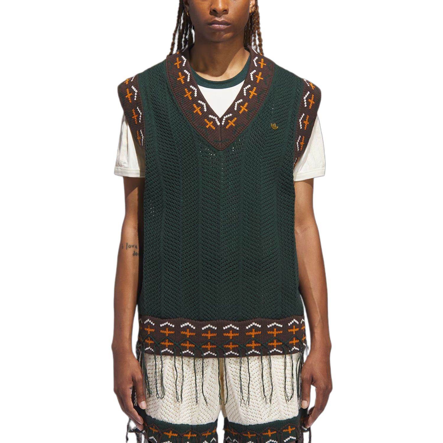 Shop adidas Originals x CLOT Edison Chen Chaleco de Crochet Unisex Moda Deportiva. JP1606