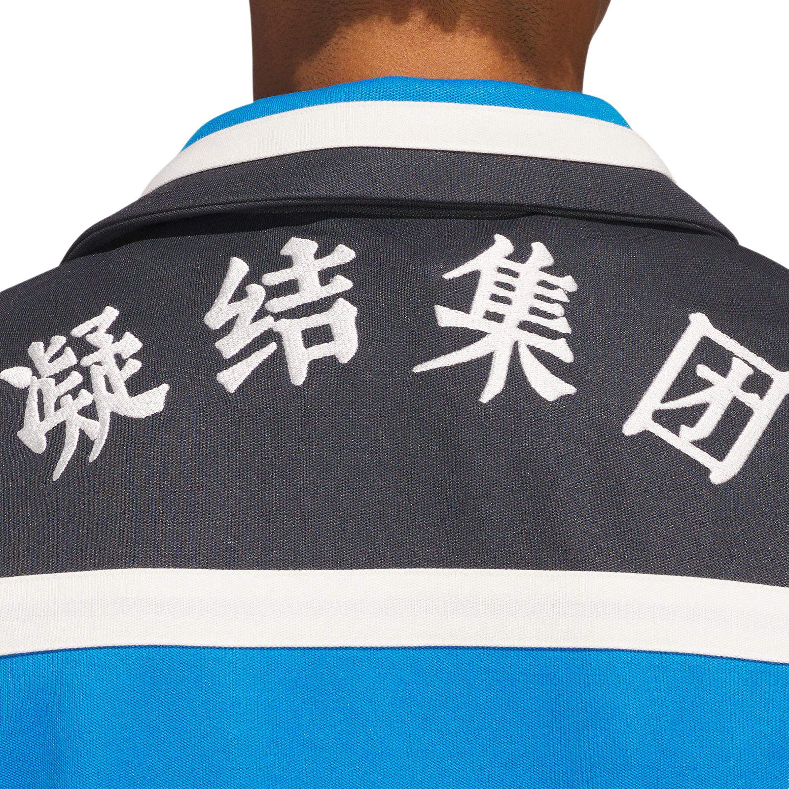 Details for adidas Originals x CLOT Edison Chen FW24 Jaket Stylish Biru Pria Colorblock IY8665