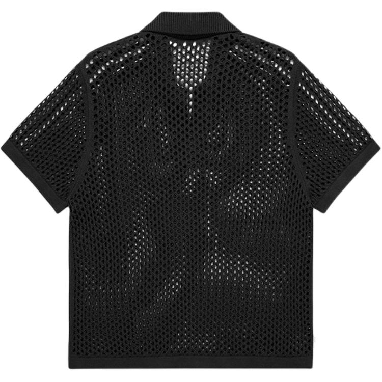 Lookbook 阿迪达斯Originals x CLOT陈冠希条纹网眼POLO衫黑色男女同款 FW24 JE9593