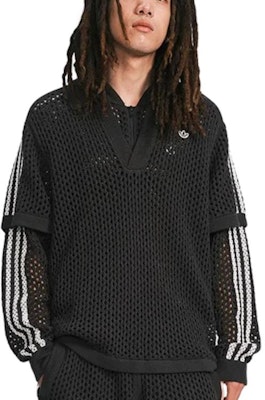 阿迪达斯Originals x CLOT陈冠希条纹网眼POLO衫黑色男女同款 FW24 JE9593 Shop 阿迪达斯Originals x CLOT陈冠希条纹网眼POLO衫黑色男女同款 FW24 JE9593