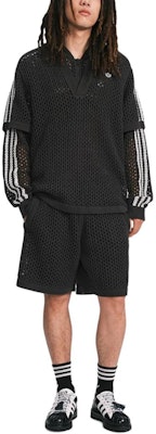 アディダスオリジナルス x CLOT FW24 メッシュカジュアルブラックショーツ ユニセックス JF4273 Shop アディダスオリジナルス x CLOT FW24 メッシュカジュアルブラックショーツ ユニセックス JF4273