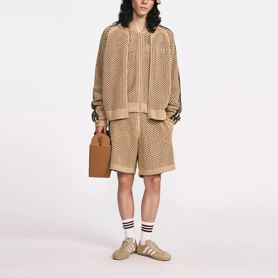 Shop アディダス オリジナルス x CLOT FW24 メッシュ カジュアルショーツ ユニセックス ブラウン. JD7114