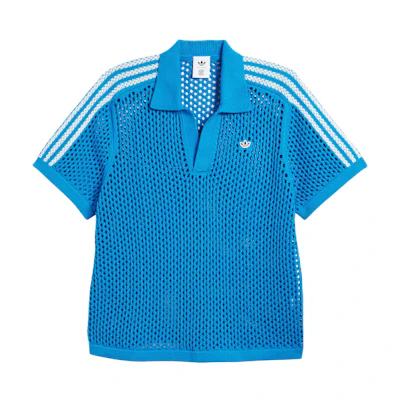 adidas Originals CLOT FW24 Mesh Polo Shirt Unisex Blue - Stylish & Comfortable. JE9592