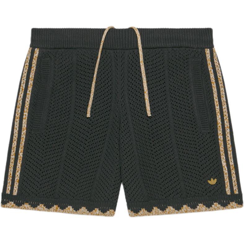 adidas Originals x CLOT Gender Neutral Crochet Shorts Carbon Black by Edison Chen. JP1600