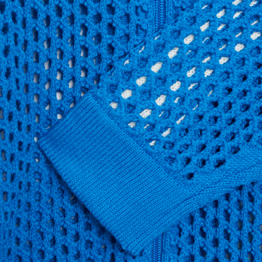 Details for adidas Originals x CLOT 藍色針織網眼外套 FW24 男女時尚舒適外套 JF4268