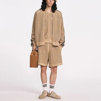 adidas Originals x CLOT Unisex Knitted Mesh Track Top Brown FW24 JF4270 Shop adidas Originals x CLOT Unisex Knitted Mesh Track Top Brown FW24 JF4270