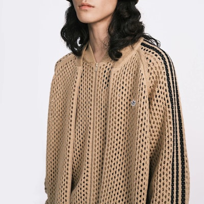 adidas Originals x CLOT Unisex Knitted Mesh Track Top Brown FW24 JF4270 Sizing adidas Originals x CLOT Unisex Knitted Mesh Track Top Brown FW24 JF4270