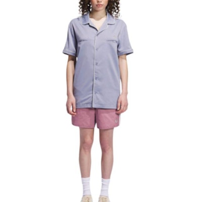 아디다스 오리지널스 x 클롯 유니섹스 퍼플 아웃도어 반팔 버튼업 셔츠. IY8684 Sizing 아디다스 오리지널스 x 클롯 유니섹스 퍼플 아웃도어 반팔 버튼업 셔츠. IY8684